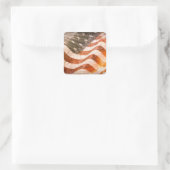 Sticker Carré Drapeau Américain (Sac)