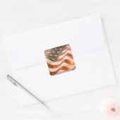 Sticker Carré Drapeau Américain (Enveloppe)