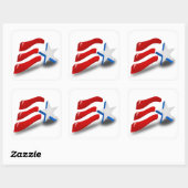 STICKER CARRÉ DRAPEAU AMÉRICAIN (Feuille)