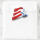 STICKER CARRÉ DRAPEAU AMÉRICAIN (Sac)