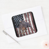 Sticker Carré Drapeau américain (Enveloppe)