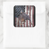 Sticker Carré Drapeau américain (Sac)