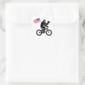 Sticker Carré Drapeau américain Bigfoot Cycling (Sac)