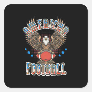 Sticker Carré Drapeau américain de football