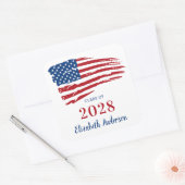 Sticker Carré Drapeau américain Drapeau militaire (Enveloppe)