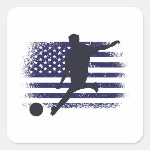 Sticker Carré Drapeau américain du maillot de football américain