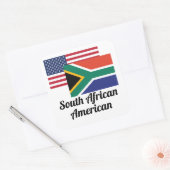 Sticker Carré Drapeau Américain Et Sud-Africain (Enveloppe)