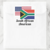 Sticker Carré Drapeau Américain Et Sud-Africain (Sac)