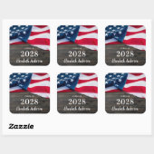 Sticker Carré Drapeau américain Patriotique (Feuille)