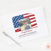 Sticker Carré Drapeau américain patriotique (Enveloppe)