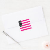 Sticker Carré drapeau américain rose (Enveloppe)