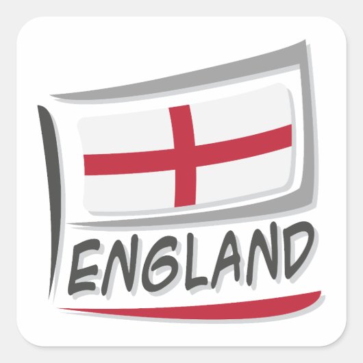 Sticker Carré Drapeau Angleterre Pride X (Devant)
