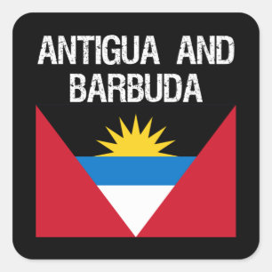 Sticker Carré Drapeau ANTIGUA ET BARBUDA
