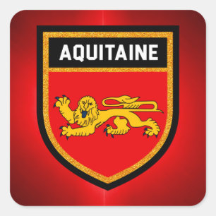 Sticker Carré Drapeau Aquitaine