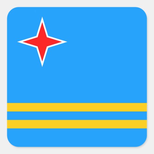 Sticker Carré Drapeau Arbua (Devant)