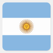 Sticker Carré Drapeau argentin (Devant)