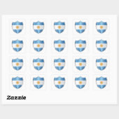 Sticker Carré Drapeau argentin Silver Shield (Feuille)