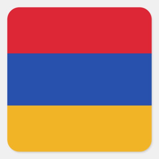 Sticker Carré Drapeau arménien (Devant)