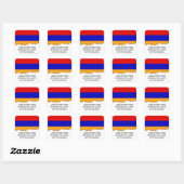 Sticker Carré Drapeau arménien (Feuille)