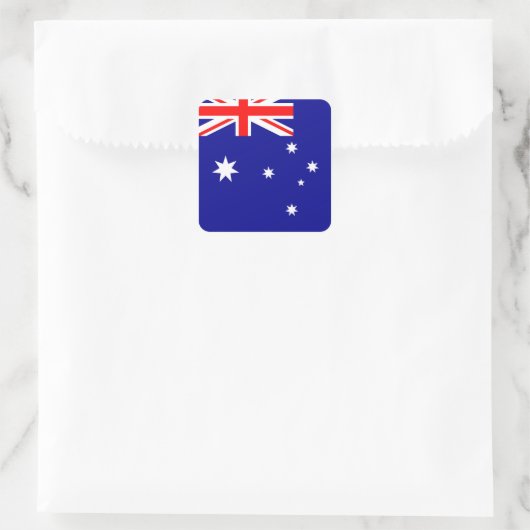 Sticker Carré Drapeau Australie (Sac)