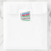 Sticker Carré Drapeau Azerbaïdjan Pride X (Sac)