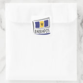 Sticker Carré Drapeau Barbados Pride X (Sac)