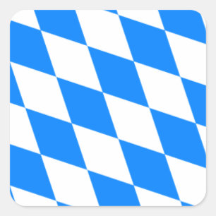 Sticker Carré Drapeau bavarois - Flagge Bayerische