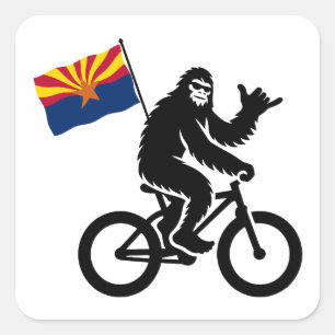Sticker Carré Drapeau Bigfoot Cycling Arizona