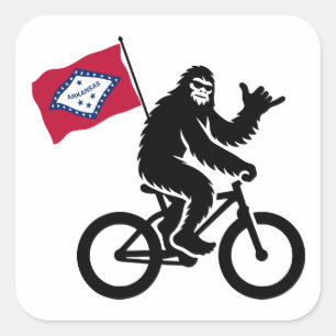 Sticker Carré Drapeau Bigfoot Cycling Arkansas