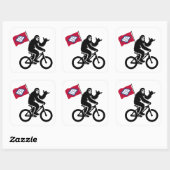 Sticker Carré Drapeau Bigfoot Cycling Arkansas (Feuille)