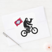 Sticker Carré Drapeau Bigfoot Cycling Arkansas (Enveloppe)