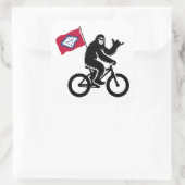 Sticker Carré Drapeau Bigfoot Cycling Arkansas (Sac)