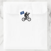 Sticker Carré Drapeau Bigfoot Cyclisme Caroline du Sud (Sac)