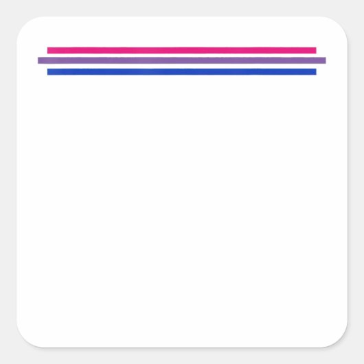 Sticker Carré Drapeau Bisexualité Lgbt Bi Pride (Devant)