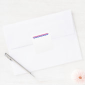 Sticker Carré Drapeau Bisexualité Lgbt Bi Pride (Enveloppe)