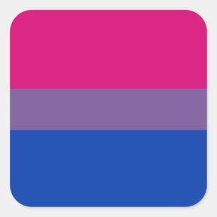 Sticker Carré Drapeau bisexuel de fierté