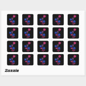 Sticker Carré Drapeau Bisexuel subtil (Feuille)