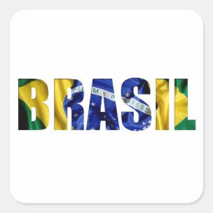 Sticker Carré Drapeau Brasil