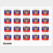 Sticker Carré Drapeau brillant russe (Feuille)