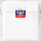 Sticker Carré Drapeau brillant russe (Sac)