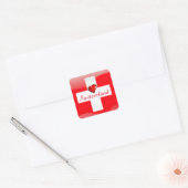 Sticker Carré Drapeau brillant suisse (Enveloppe)