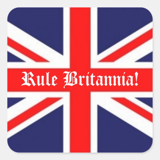 Sticker Carré Drapeau Britannia - Anglais (Devant)