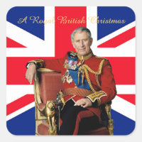 Drapeau britannique King Charles III Salutation de