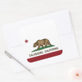 Sticker Carré Drapeau californien Calabasas (Enveloppe)