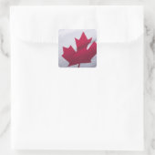 Sticker Carré Drapeau canadien. (Sac)