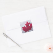 Sticker Carré Drapeau canadien. (Enveloppe)