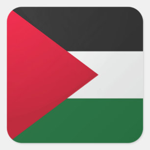 Sticker Carré Drapeau Carré brillant de Palestine