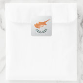 Sticker Carré Drapeau carré de Chypre (Sac)