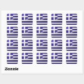Sticker Carré drapeau carré de Grèce (Feuille)