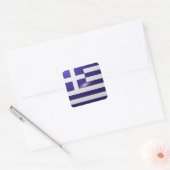 Sticker Carré drapeau carré de Grèce (Enveloppe)